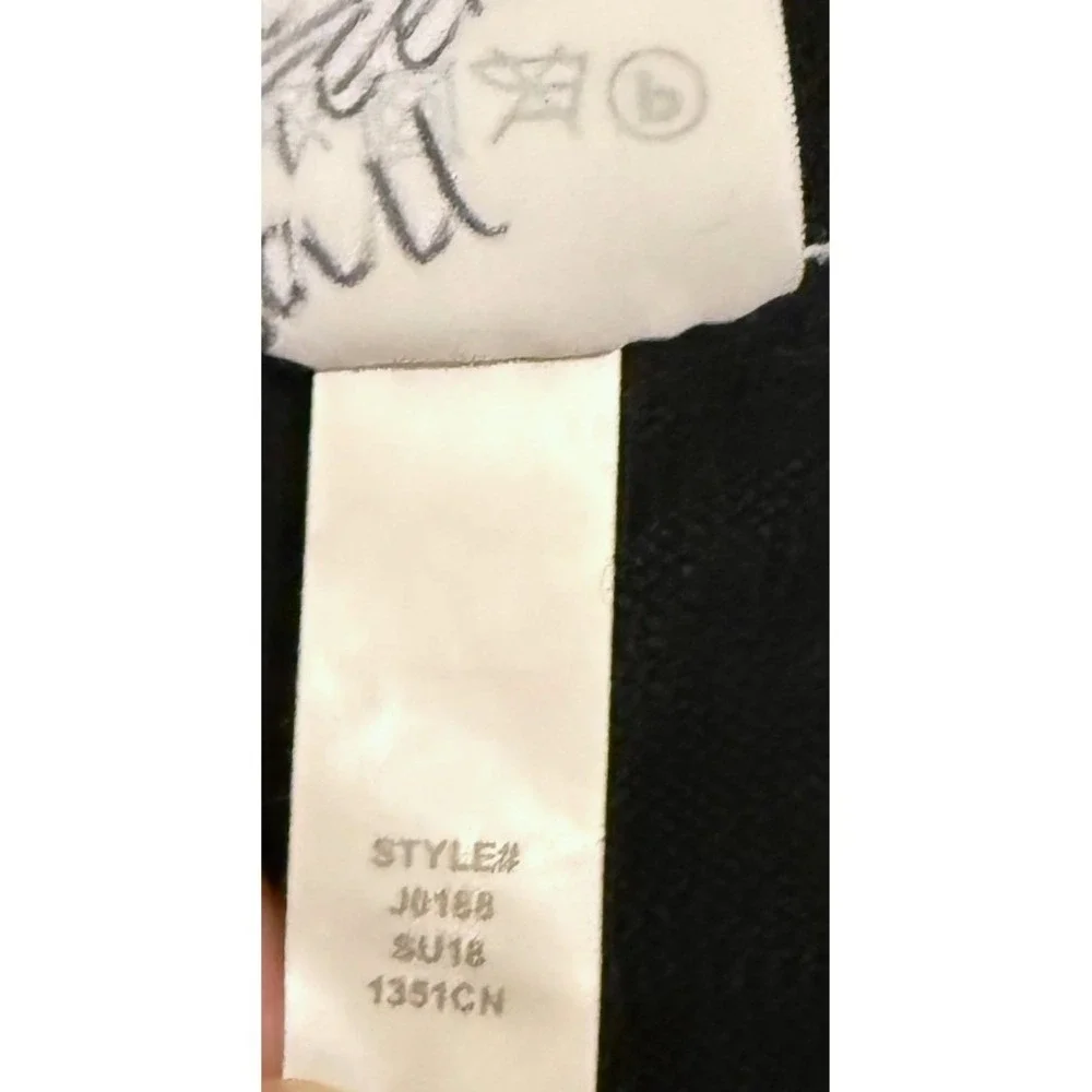J.Crew Black 100% Merino Wool Open Front Longline Cardigan Sweater J0188 Medium